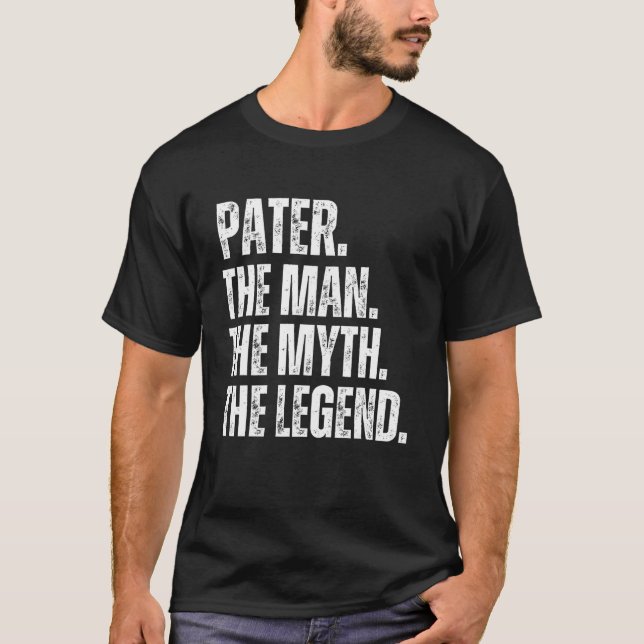 Camiseta Retro Pater the Man the Myth the Legend Pops Prese (Anverso)