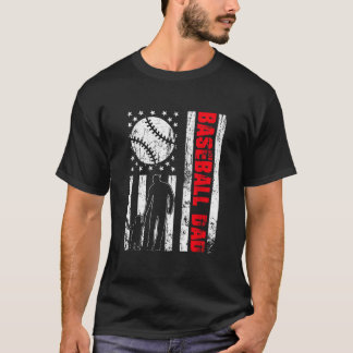 Camiseta Retro Patriótico Estados Unidos Bandera Béisbol Pa