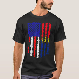 Camiseta Retro Patriótico Estadounidense Bandera Liechtenst
