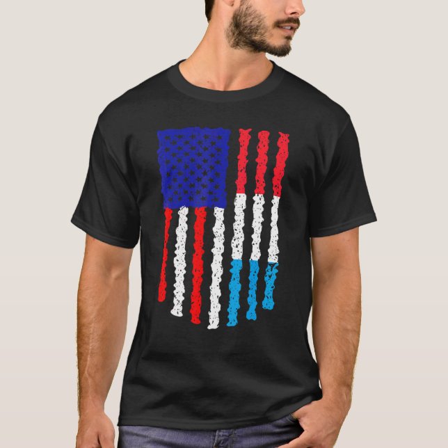 Camiseta Retro Patriotismo Norteamericano Luika Distreses d (Anverso)