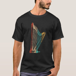 Camiseta Retro Pedal Harp Harpist Konghou Harp Player 1