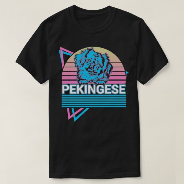 Camiseta Retro pekingés (Diseño del anverso)