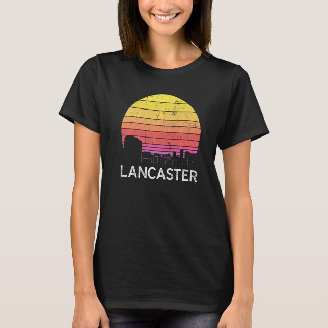 Camiseta Retro Pennsylvania Lancaster Skyline Vintage Urban (Anverso)