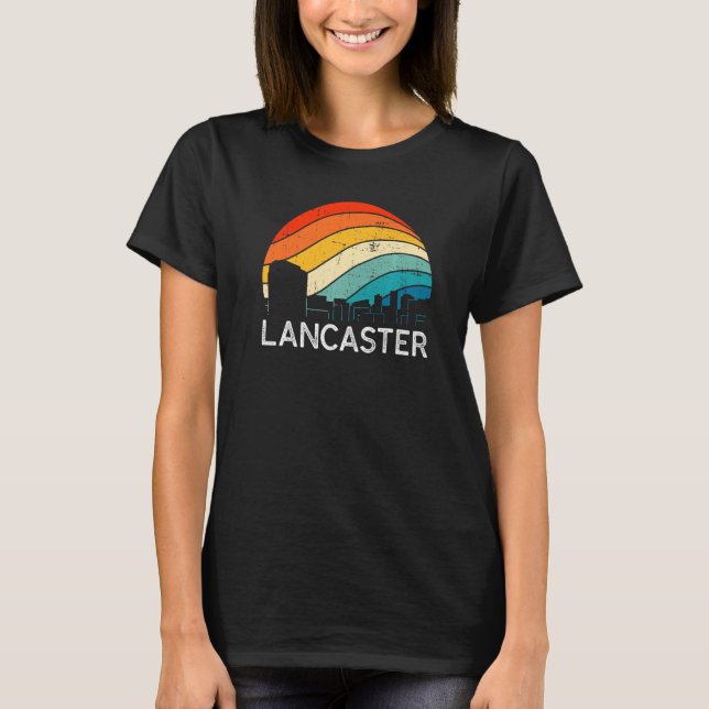 Camiseta Retro Pennsylvania Lancaster Skyline Vintage Urban (Anverso)