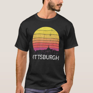 Camiseta Retro Pennsylvania Pittsburgh Skyline Vintage Urba