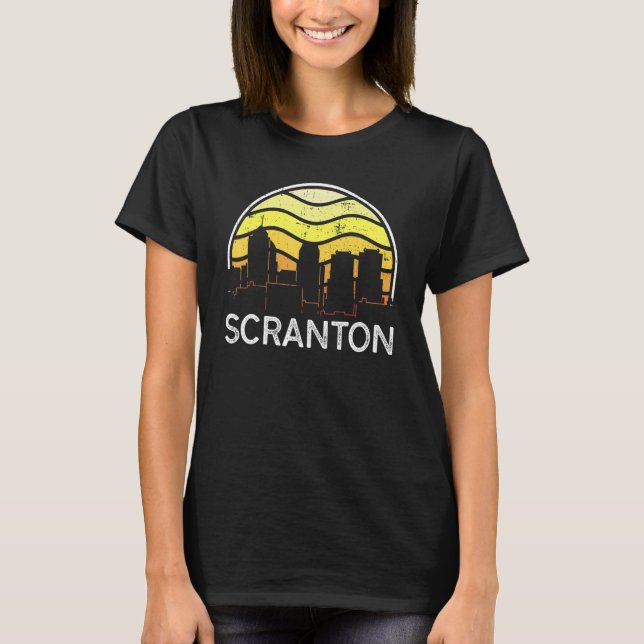Camiseta Retro Pennsylvania Scranton Visitors Skyline Vinta (Anverso)