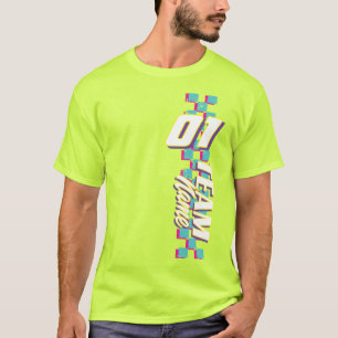 Camiseta Retro Personalizada de Equipo de Carreras