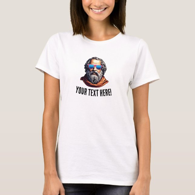 Camiseta Retro Philosopher Bust - Texto Personalizado (Anverso)