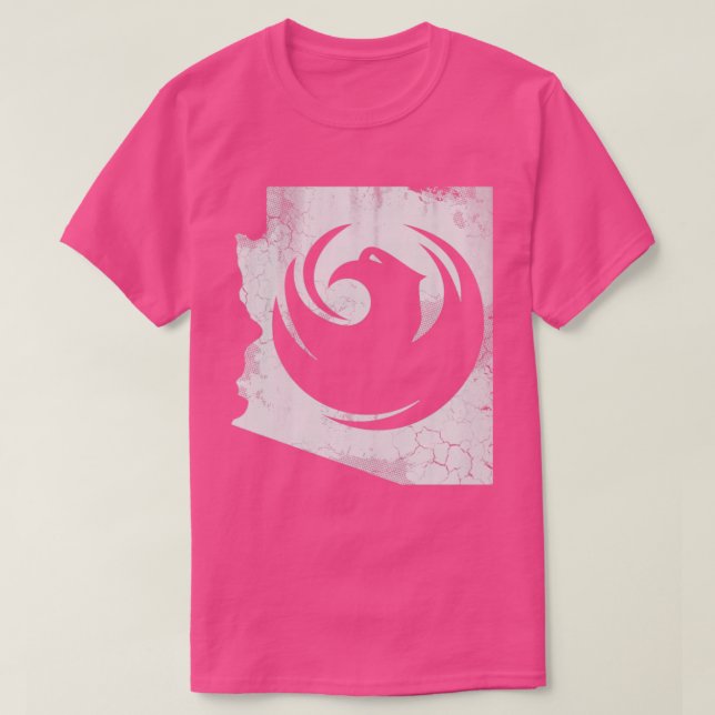 Camiseta Retro Phoenix Arizona Flag Map Estilo de cosecha (Diseño del anverso)