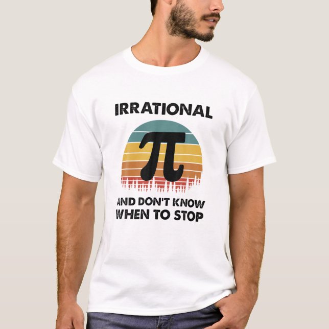 Camiseta Retro Pi Day Número irracional de profesores Mat e (Anverso)