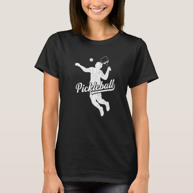 Camiseta Retro Pickleball Player Paddle Graphic (Anverso)