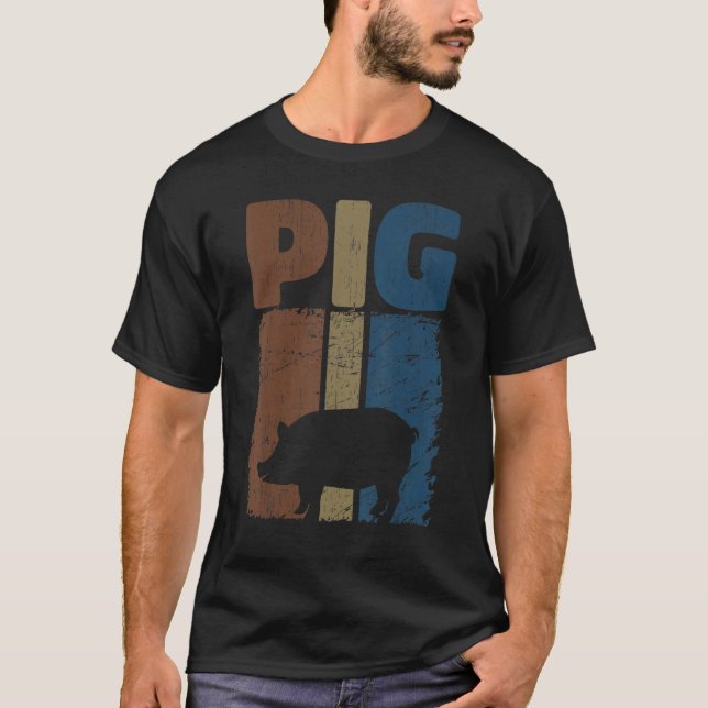 Camiseta Retro Pig Lover, Cute Farmer, Farming For Men Wome (Anverso)
