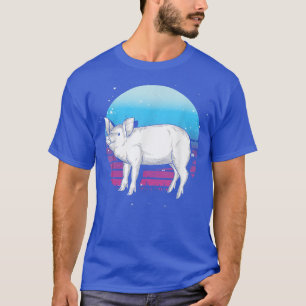 Camiseta Retro Pig Lover Farming Farm Animal Farmer Pig