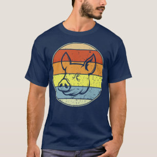 Camiseta Retro Pig Vintage Pig Silhouette Farmer Animal Lov