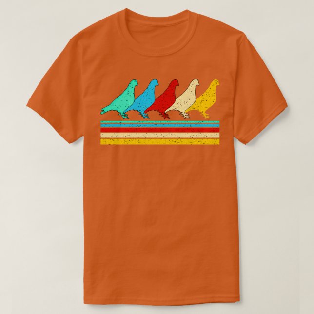 Camiseta Retro Pigeon 2 (Diseño del anverso)