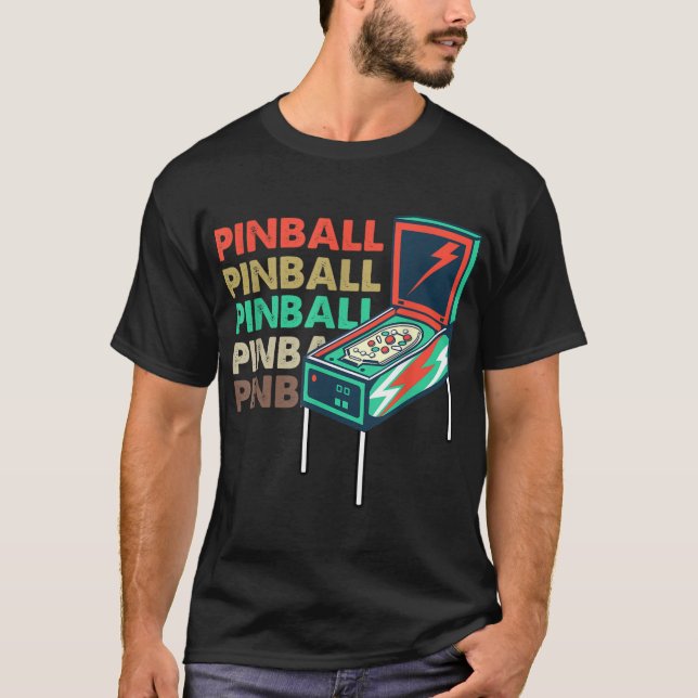 Camiseta Retro Pinball Machine Retro Pinball Pinball (Anverso)