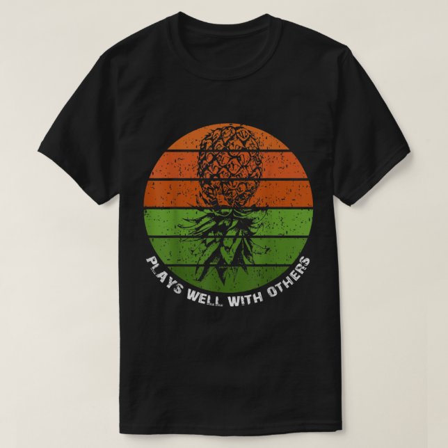 Camiseta Retro Pineapple Summer Vibes Design (Diseño del anverso)