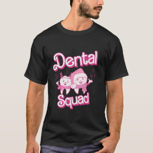 Camiseta Retro Pink Dental Squad Xmas Craft Teeth Dentist C