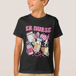 Camiseta Retro Pink Er Enfermera Funny Sala De Emergencia R