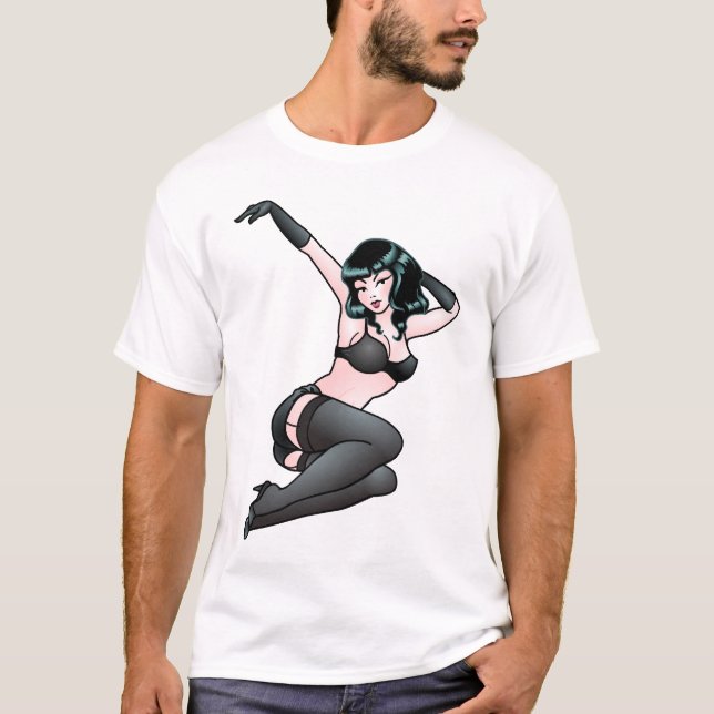 Camiseta Retro Pinup Chica Jazz Dancer (Anverso)
