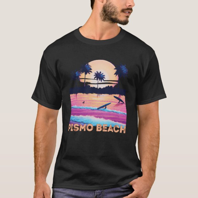 Camiseta Retro Pismo Beach California Souvenir Surf (Anverso)