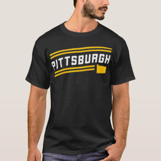 Camiseta Retro Pittsburgh City Stripes Amarillo Pennsylvani