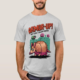 Camiseta Retro Pixel Art Armadillo Video Game Design