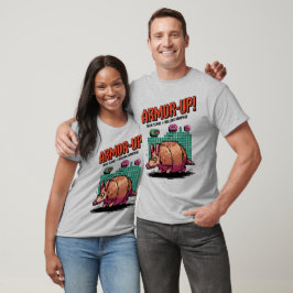 Camiseta Retro Pixel Art Armadillo Video Game Design