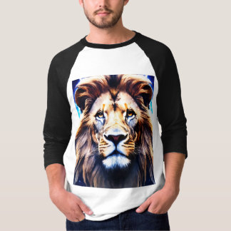 Camiseta "Retro Pixel Art Lion T-Shirt - Juego Geométrico