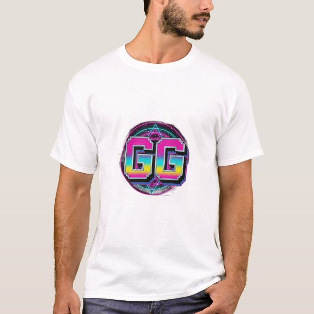 Camiseta 🎮 Retro Pixel "GG" (Good Game) Neon 80s Gaming De (Anverso)