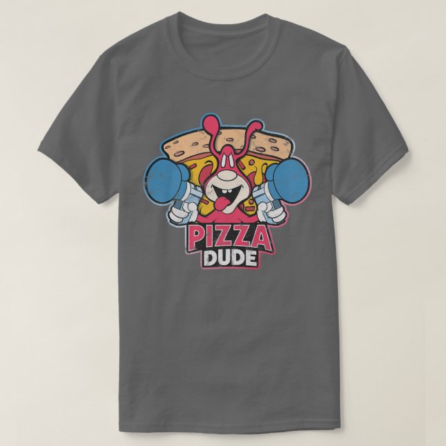 Camiseta Retro Pizza Dude  (Diseño del anverso)