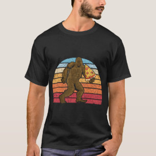Camiseta Retro Pizza Lover Sasquatch Cryptid Yeti Conspirac