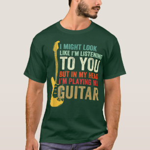 Camiseta Retro Podría Parecer Que Te Escucho Guita