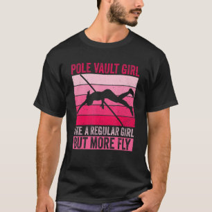 Camiseta Retro Pole Jumper Chica Y Pole Vault Jump Atlete