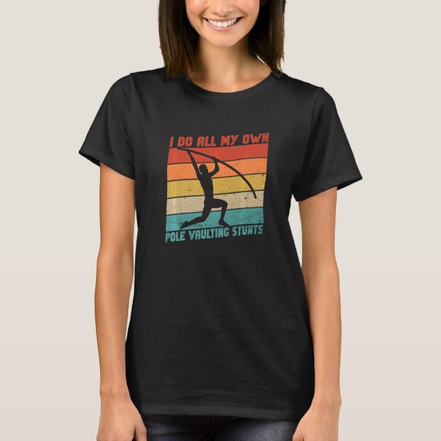 Camiseta Retro Pole Vault Y El Atleta Pole Vault (Anverso)