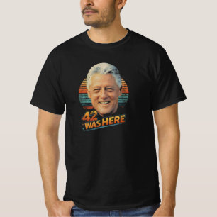 Camiseta Retro Política Bill Clinton 42  