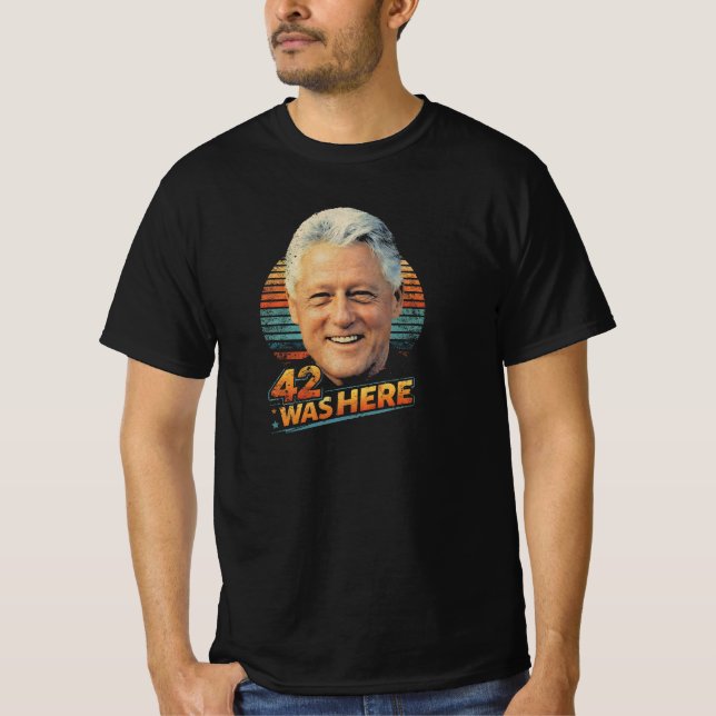 Camiseta Retro Política Bill Clinton 42   (Anverso)