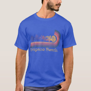 Camiseta Retro Pompano Beach Tropical Flowers 80s Style Sur