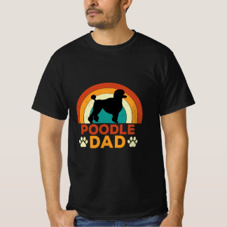 Camiseta Retro Poodle Dad