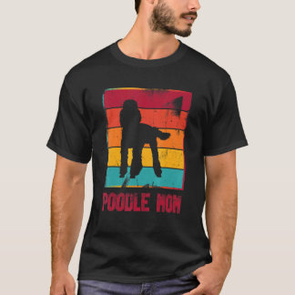 Camiseta Retro Poodle Mamá Dueña Madre Mascota Mamá Perro