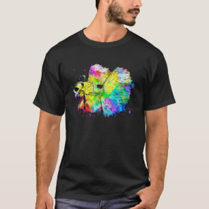 Camiseta Retro Pop Betta Fish Gamer con audífonos