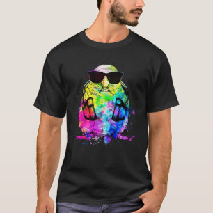 Camiseta Retro Pop Parrotlet Bird Retrato con audífonos