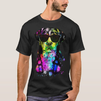 Camiseta Retro Pop Swissy Dog Retrato con audífonos