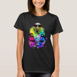 Camiseta Retro Pop Walrus Gamer con audífonos