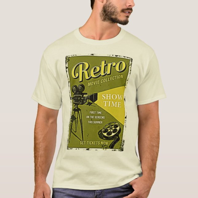 Camiseta Retro Poster de cine (Anverso)