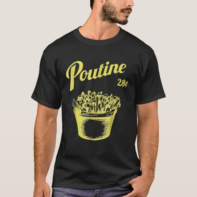 Camiseta Retro Poutine   Canada   Montreal (Anverso)