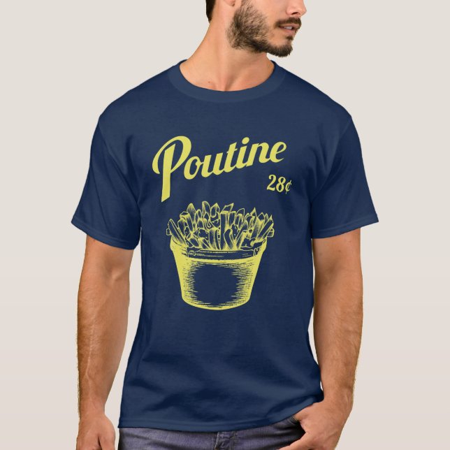 Camiseta Retro Poutine - Canadá - Montreal (Anverso)