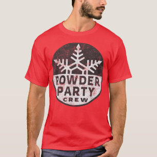 Camiseta Retro Powder Party Crew Snowflake Snow Lover Ski S