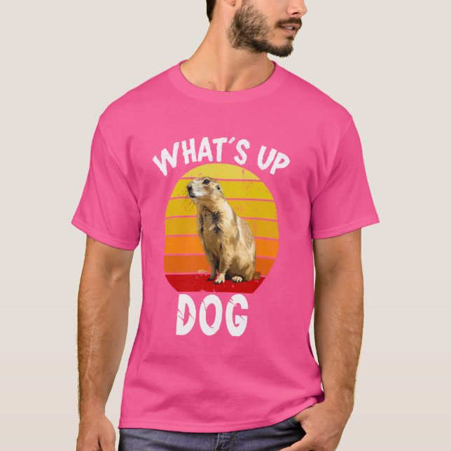 Camiseta Retro Prairie Dog Sunset qué es el perro de la pra (Anverso)