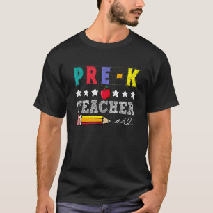 Camiseta Retro Pre K Vida Del Profesor Para Volver A La Esc
